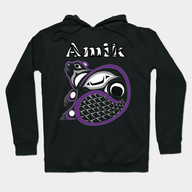 Amik (Beaver) Asexual Pride Hoodie by KendraHowland.Art.Scroll